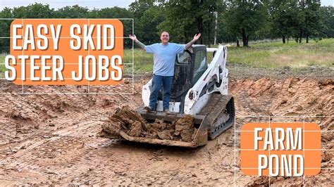 how fast can you dig with a skid steer|skid steer lawn digging.